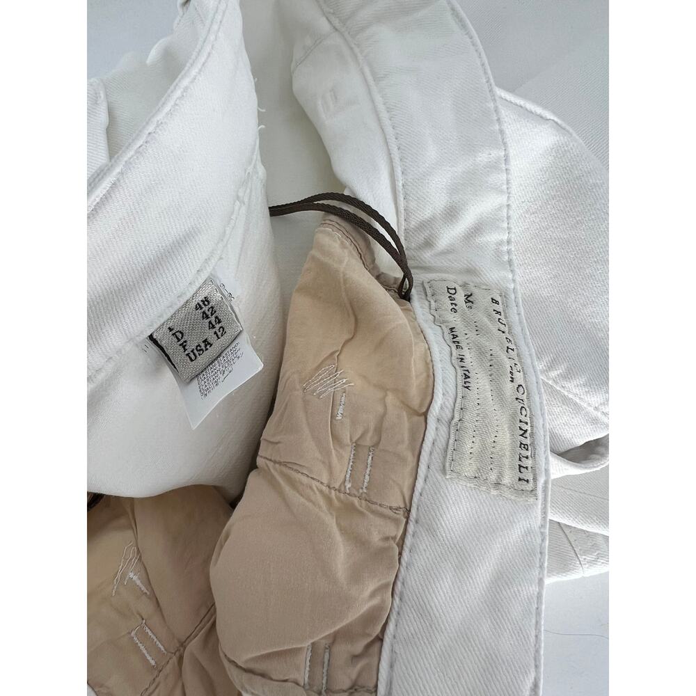 Brunello Cucinelli White Patch Pocket Utility Cotton Pants - Picture 7 of 11